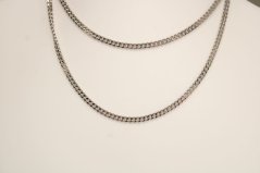 Strieborná rhódiovaná UNISEX retiazka vo vzore pancier,50,5cm, 4,09g, 925/1000