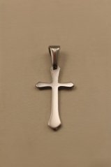 Prívesok- moderný krížik- hladký- chirurgická oceľ