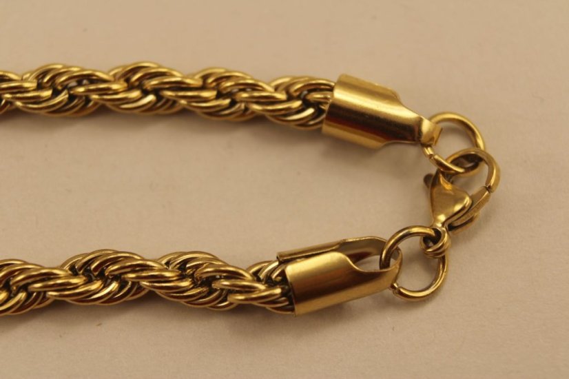 Retiazka- vzor Valis- vysoký lesk- pozlátená chirurgická oceľ