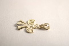 Prívesok-anjelik- vyrezávané prvky - jemný gravír-14 karátov