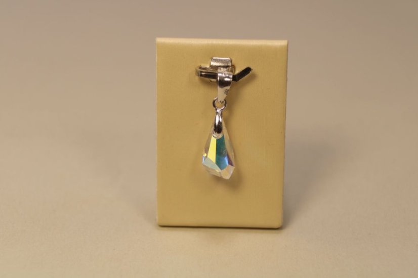 Strieborný prívesok swarovski crystals číry meniaci farbu, striebro, 0,76g, 925/1000