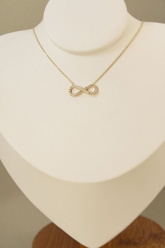 Celebritka-Nekonečno-Číre zirkóny-Žlté zlato-14k