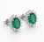 Náušnice - Smaragd - číre diamanty 0,260 ct - SI/H - biele zlato - 14 karátov