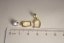Zlaté náušnice so svetlo modrými zirkónmi, žlté zlato, francúzsky patent, 2,27 g, 14K 585/1000