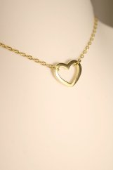 Náhrdelník-srdiečko-pozlátené striebro
