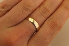 Obrúčka - Hladký zaoblený vzor - Žlté zlato - 14k