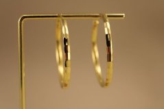 Náušnice-kruhy-gravírované-pozlátené striebro