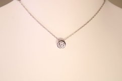 Celebritka z bieleho zlata so zirkónom, 41,5-44,5 cm, 1,53 g, 14 karátov 585/1000