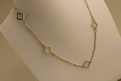 Retiazka- ďatelinka- viacfarebné zlato- 14 karátov