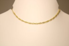 Zlatá retiazka Singapur, žlté zlato, 45 cm, 1,10 g, 14 karátov 585/1000