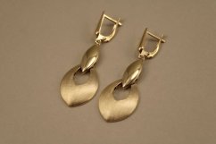 Náušnice- visiace - francúzske zapínanie- žlté zlato- 14 karátov