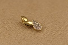 Prívesok- žlté zlato-diamanty 0,060 ct-H/Si-14 karátov