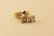 Zlaté náušnice na puzetu, kombinované zlato, diamant 0,06ct SI2 H, 1,18g 14k 585/1000