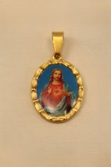 Prívesok- medaila- Ježiš- pozlátená chirurgická oceľ