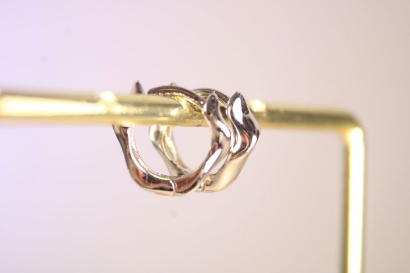 Lesklé strieborné náušnice kruhy, rhodium, kĺbové zapínanie, 1,75 g, 925/1000