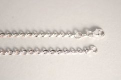 Zlatá retiazka Anker-ploché očká, biele zlato, 50 cm, 3,80 g, 14 karátov 585/1000