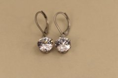 Náušnice- visiaci číry zirkón- patenty- chirurgická oceľ