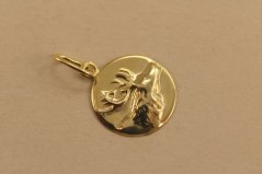 Prívesok-medailón-jeleň-žlté zlato-14 K