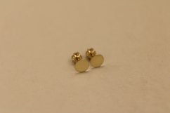 Náušnice- žlté zlato-hladký povrch-žlté zlato-šrúbky-14 karátov