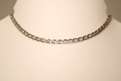 Retiazka-MARINA GUCCI-hladký vzor-rhodium-striebro