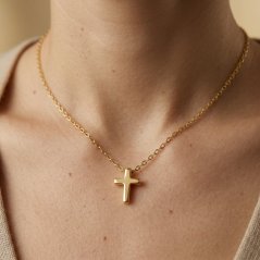 Celebritka-krížik-žlté zlato- 14 karátov