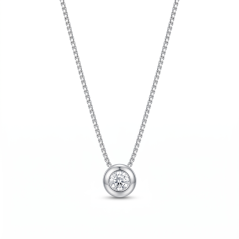 Celebritka-Kruh-Číry zirkón-Cube-Biele zlato-14k