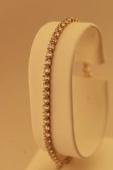 Náramok - Zirkóny - Žlté zlato - 14k