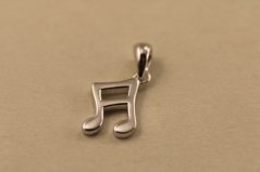 Prívesok- nota- rhódiované striebro