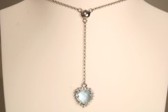 Náhrdelník-srdiečko-Topás-rhodium-striebro