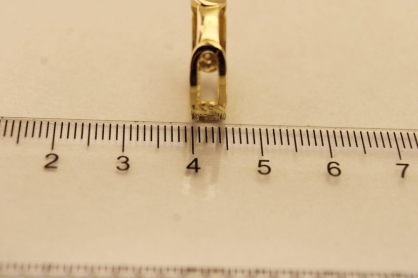 Zlatý prsteň - Reťaz - Číre zirkóny - Žlté zlato - 14k