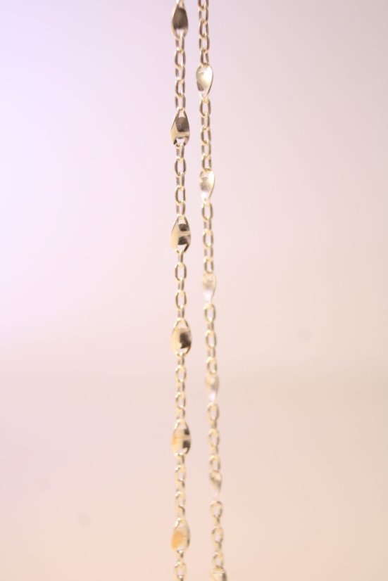 Strieborný náramok s oválnymi platničkami, 17 cm, 1,52 g, 925/1000