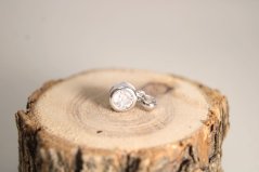 Prívesok-číry zirkón-rhodium-striebro
