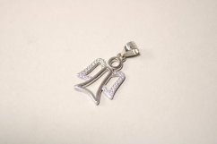 Prívesok- anjelik- číre zirkóny- rhódiované striebro