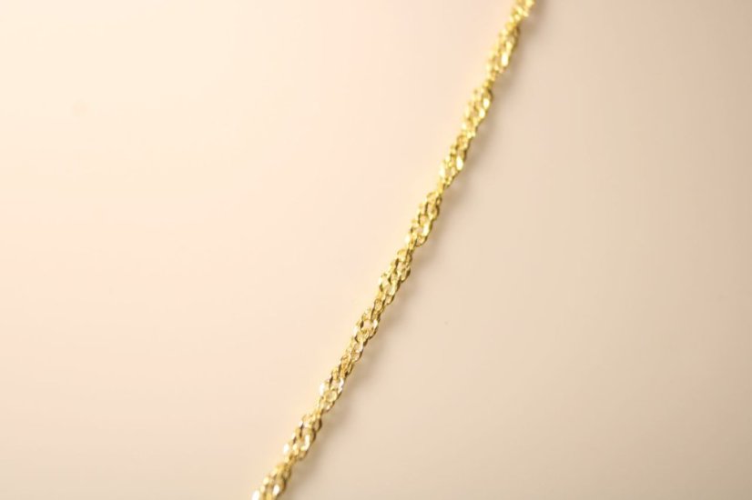 Zlatá retiazka Singapur, žlté zlato, 45 cm, 1,10 g, 14 karátov 585/1000