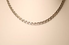 Retiazka-MARINA GUCCI-hladký vzor-rhodium-striebro