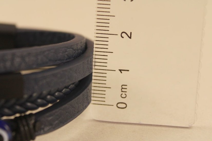 Pletený kožený náramok s magnetickou sponou