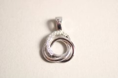 Zlatý prívesok-diamanty 0,04 ct G-H/SI-biele zlato-14K