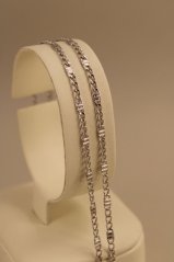 Retiazka- vzor Figaro- biele zlato- 14 karátov