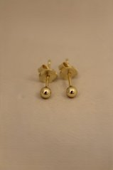 Náušnice- malé guličky-UNISEX- puzetky- pozlátené striebro