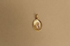 Prívesok - Panna Mária s Ježišom - žlté zlato - 14K