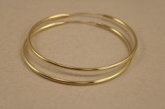 Náušnice-kruhy-hladké-pozlátené striebro