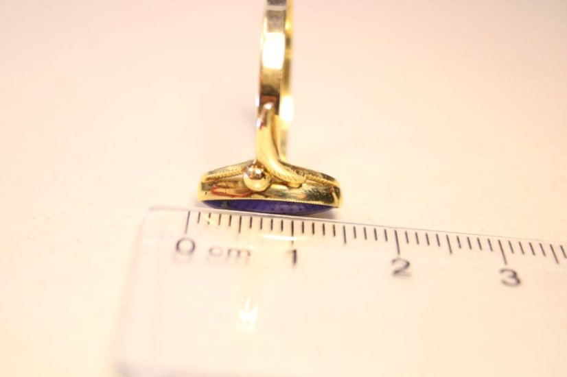 Zlatý prsteň s Lapis Lazuli žlté zlato, veľkosť 60, 2,65 g, 14 karátov, 585/1000