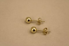 Náušnice-guličky-UNISEX- puzetky- pozlátené striebro