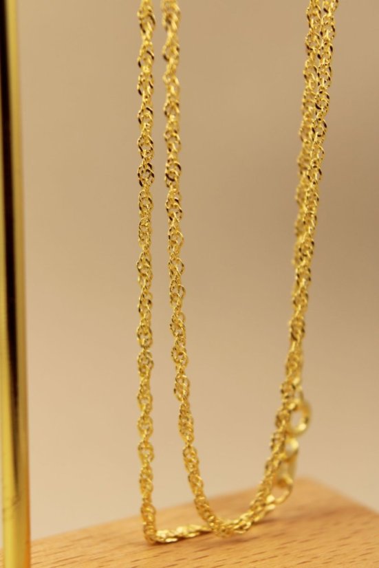 Zlatá retiazka, vzor singapur, žlté zlato  14k 585/1000