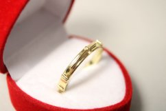 Prsteň- ruženec- žlté zlato- 14 karátov