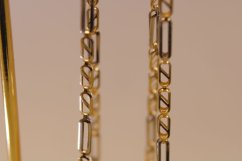 Retiazka- vyrezávané duté očká-viacfarebné zlato- 14 karátov