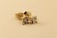 Zlaté náušnice na puzetu, kombinované zlato, diamant 0,06ct SI2 H, 1,18g 14k 585/1000
