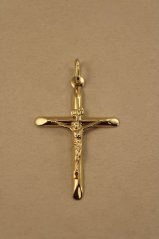 Prívesok- Ježiš na kríži- žlté zlato- 14 karátov
