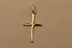Prívesok- krížik- žlté zlato- 14 karátov