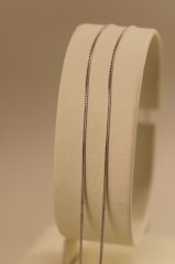 Retiazka - Pancier - biele zlato - 14 karátov